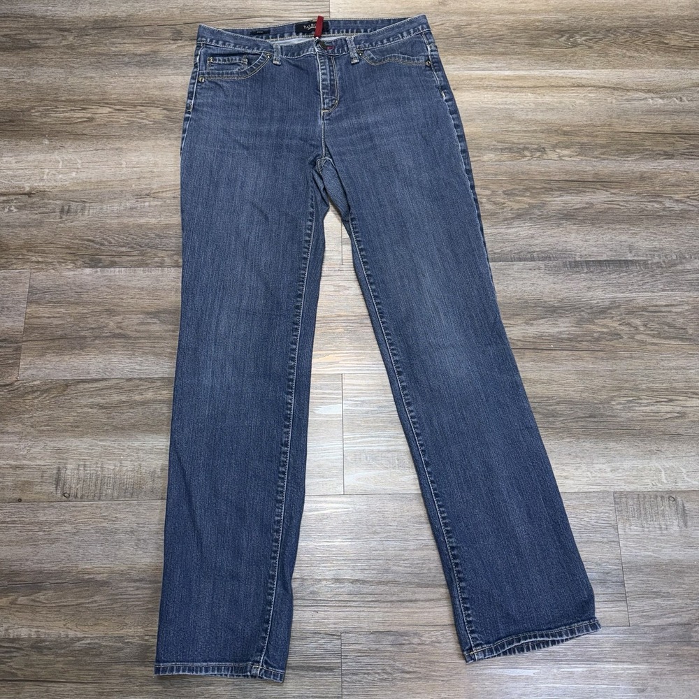 Talbots Dark Blue Denim Jeans Womens 8 Classic Five-Pocket Design w/Zipper Fly